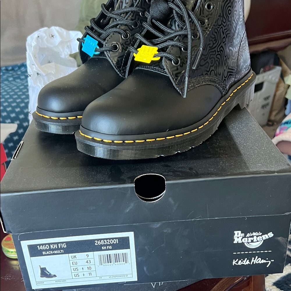 Dr martens Keith Haring Boots with Multicolor Neon Accents - Picture 2 of 6